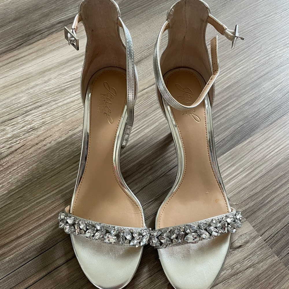 Badgley Mischka jeweled Dash formal evening shoes 6.5